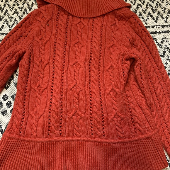Talbots Rust Cable Knit Cardigan 🌿 - Picture 4 of 5